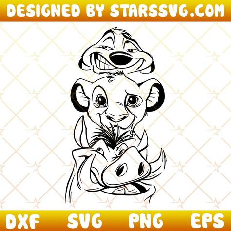 Simba Svg, Timon Simba Pumba Svg, Mickey Head Lion King Svg Check more at https://starssvg.com/simba-svg-timon-simba-pumba/ Simba Timon And Pumba Tattoos, Timon Pumba Simba Tattoo, Simba Timon And Pumba, Pumba Lion King, Lion King Svg, Disney Cricut, White Tattoos, Sublimacion Ideas, Scary Drawings