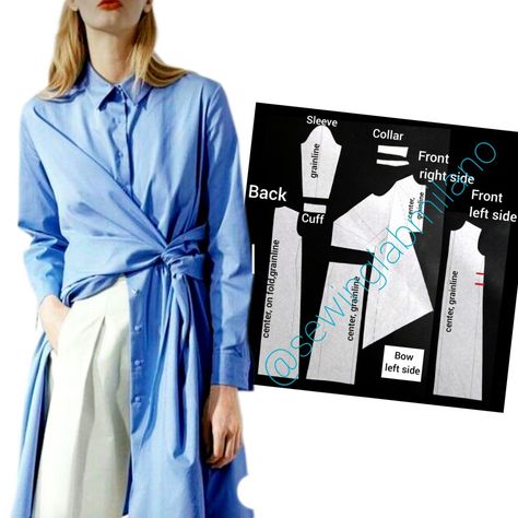 Structured blazer dress - Sewing Lab Milano Pattern Making Tutorial, Shirting Fabric, Block Dress, Sewing Lessons, Fabulous Dresses, Draped Dress, Cutout Dress, Free Tutorial, Shirt Pattern