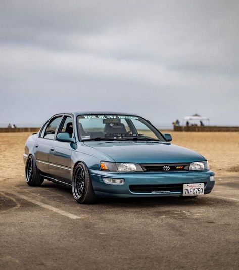 Corolla Tuning, Corolla 1995, Corolla 1994, B13 Nissan, Toyota Starlet, Toyota Supra Mk4, Sports Car Wallpaper, Toyota Tercel, Stance Cars