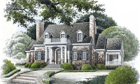 HousePlans.com 429-16 Family Houses, Living Classic, Small Bedroom Remodel, Colonial House Plans, House Planning, Classical House, Fuller House, Traditional House Plans, Big House