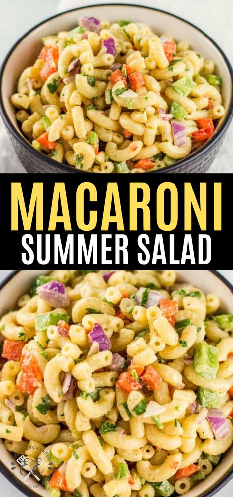 Macaroni Vegetable Salad, Macaroni Cold Salad, Macaroni Salad With Veggies, Macaroni Salads Cold, Macaroni And Vegetables, Summer Macaroni Salad Recipe, Pasta Salad With Macaroni Noodles, What To Do With Macaroni Noodles, Macaroni Salad Recipes Cold