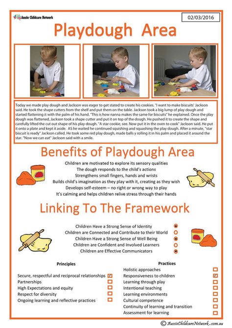 Interest Area - Playdough Play - Aussie Childcare Network Eyfs Areas, Observation Examples, Teacher Skills, Learning Stories Examples, Eylf Outcomes, Eylf Learning Outcomes, Early Childhood Education Curriculum, Anecdotal Records, Aussie Childcare Network