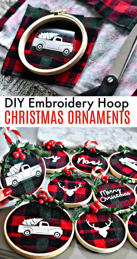 Embroidery Hoop Christmas Ornaments, Cute Diy Crafts, Joululahjat Diy, Embroidery Hoop Christmas, 4h Projects, Kerajinan Diy, Couture Ideas, Ball Ideas, Winter Ball