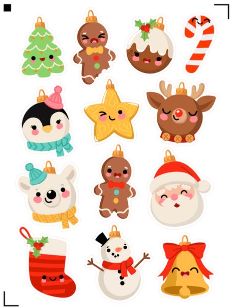 All the stickers will be cut out of sticker sheets for easy mailing..  Delivery takes between 7-30 days once shipped, depending on logistics and possible delays within Canada Post/USPS Matte stickers are not shiny Only Shipping upgrades include tracking. Please follow us and keep up with our new listings on Etsy   designed and commercially authorized by Little Luxuries Loft & Silhouette America** Christmas Cute Stickers, Christmas Sticker Ideas, Christmas Stickers Aesthetic, Noel Cute, Navidad Cute, Cute Christmas Stickers, Snowman Drawing, Christmas Kawaii, Monster Craft