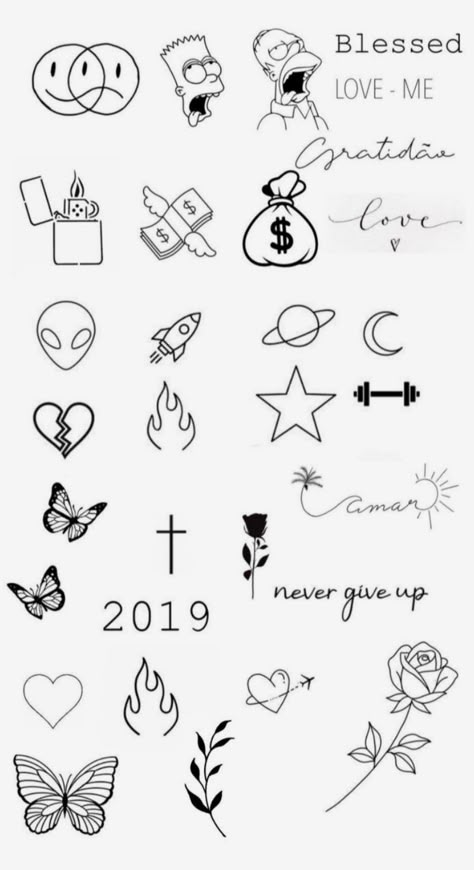 Easy Home Tattoos, Starter Tattoos Ideas Simple, Small Practice Tattoo Ideas, Cool Word Drawings, Small Cute Simple Tattoos, Beginners Tattoo Designs, Cute Beginner Tattoos, 3x1 Tattoo Ideas, ဖန်ဆီ Tattoo