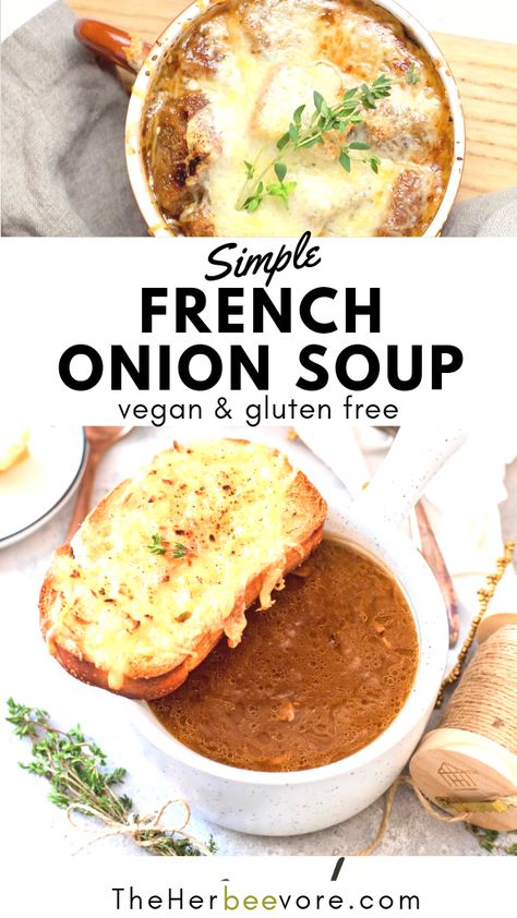 Vegan French Onion Soup, Vegetarian French Onion Soup, Best French Onion Soup, Classic French Onion Soup, Onion Soup Recipe, French Soup, Vegan French, Pbs Food, French Onion Soup Recipe