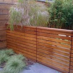 Wood Fence Design, Modern Fence Design, Metal Gate, Privacy Fence Designs, Horizontal Fence, Front Yard Fence, Cedar Fence, Backyard Pergola, Fence Landscaping