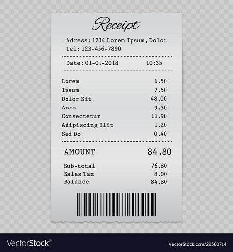 Receipt Design, Quote Template Design, Balance Sheet Template, Invoice Design Template, Invoice Design, Black And White Vector, Illustration Story, Receipt Template, Quote Template