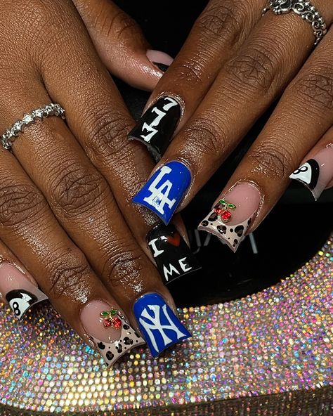 NY✈️LA #goddesssnailss #downtownmemphisnailtech #downtownmemphis #valentinobeautypure #memphisnails #longnails #freestylenailset #fullset #trendingnailsets #blacknailtech #tiktok #viral #explore #nailinspo #901nails #memphishairstylist #hairstyleinspo #nailinspo #nailart #atlnailtech #atlhairstylist #atlantanailtech #ducknails #trendingducknails #celebritynailtech #freestylenails #freestylenaildesigns #trendynails #shaderoom #memphis Ny Nails Design, Ny Nails, Nailinspo Nailart, Navy Nails, Downtown Memphis, Duck Nails, Tiktok Viral, Nail Tech, Trendy Nails