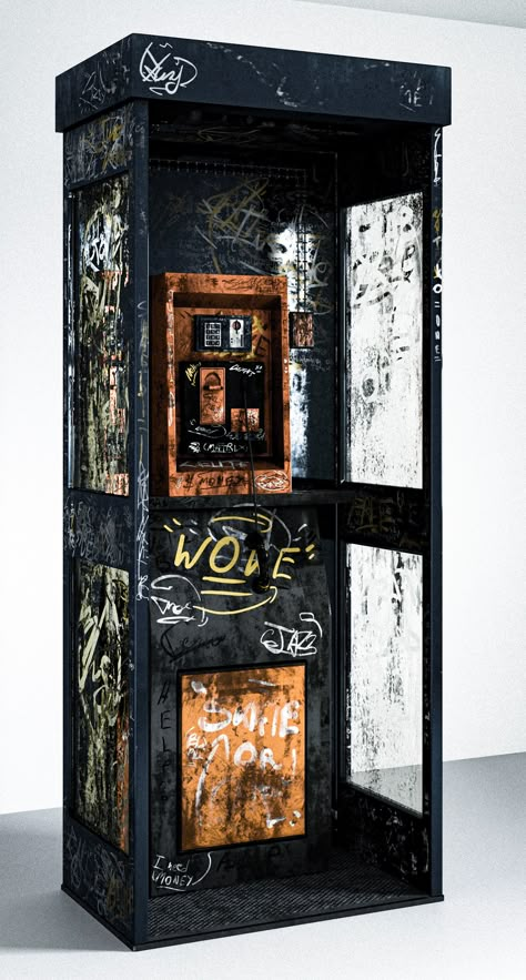 Introducing the 'Dirtiest Telephone Booth,' a model I created and have available for purchase on CGTrader. If you're interested, I also have the clean version uploaded, free from graffiti and dirt. Link : https://www.cgtrader.com/3d-models/exterior/street-exterior/dirty-telephone-booth Telephone Booth Aesthetic, Art Development, Telephone Box, Telephone Booth, 70s Aesthetic, Speaker Box, Phone Booth, Collage Illustration, Ceramics Projects