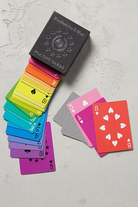 Cool Playing Card Decks, Play Cards Design, Deck Of Cards Aesthetic, Aesthetic Playing Cards, Card Game Aesthetic, Colorful Deck, Goft Ideas, Cards Aesthetic, Diy Playing Cards