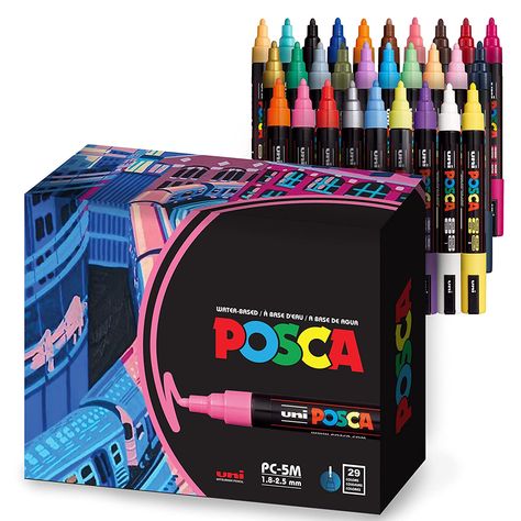 Posca Paint Markers, Desenhos Love, Posca Markers, Felt Tip Markers, Paint Marker Pen, Posca Marker, Paint Fabric, Art Pens And Markers, Art Markers