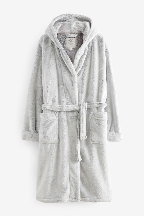 Indulge in this ultra soft dressing gown, made from a fleece fabric with long sleeves and a longline shape, a set-in hood, side pockets and an adjustable tie belt. 75% Recycled polyester, 25% Polyester. Long Tall Sally, Soft Dress, Women's Robe, Tall Clothing, Chunky Knitwear, Formal Shirts For Men, Newborn Dresses, Loungewear Shorts, Dressing Gown