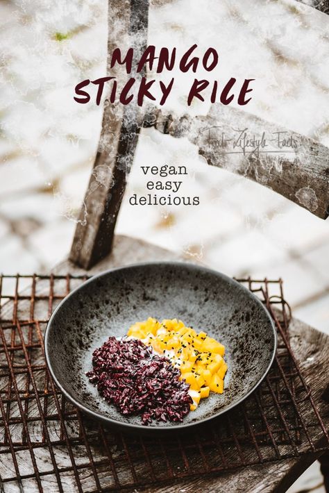 Black Sticky Rice, Mango Sticky Rice Recipe, Black Rice Recipe, Rice Recipes Vegan, Warm Desserts, Mango Sticky Rice, Healthy Fitness Meals, Mango Recipes, Black Rice