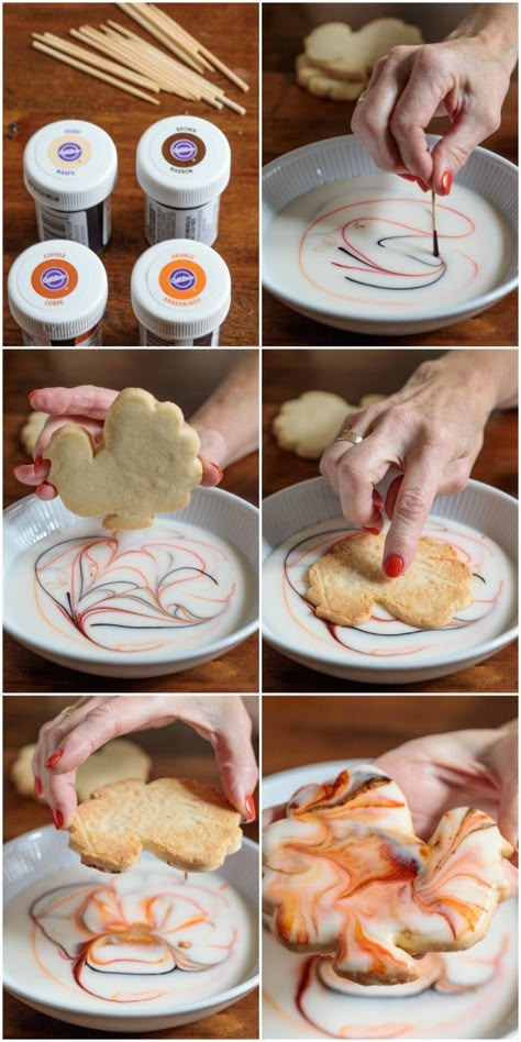 These one-bowl, no-mixer Thanksgiving Shortbread Cookies are fun to make for gifts and entertaining. The easy decorating technique makes each one is a beautiful work of art! #thanksgivingcookies, #easyholidaycookies, #easycookiedecoration Easy Thanksgiving Cookies, Holiday Cookies Thanksgiving, Thanksgiving Cookies Decorated, Cookies Thanksgiving, Easy Holiday Cookies, Thanksgiving Baking, Christmas Shortbread, Thanksgiving Cookies, Thanksgiving Treats