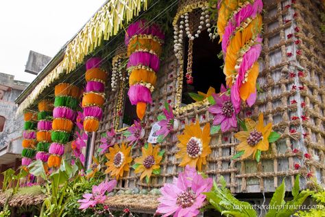 Pahiyas Festival Pahiyas Festival, Lucban Quezon, Native Products, Different Fruits, Bountiful Harvest, Color Festival, Big Leaves, Philippines Travel, Photography Camera