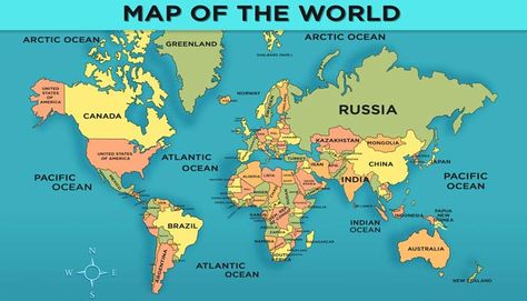 World Map of Countries - Download this printable maps of all the countries of the world along with countries name. For more interacting General knowledge for kids, visit: http://mocomi.com/learn/general-knowledge/ Politic World Map, World Map With Names Of Countries, The Map Of The World, World Map With Country Names Hd, Map Mapping Ideas, World Map Hd 4k, Free Printable World Map With Countries, World Knowledge, Map Of The World Printable