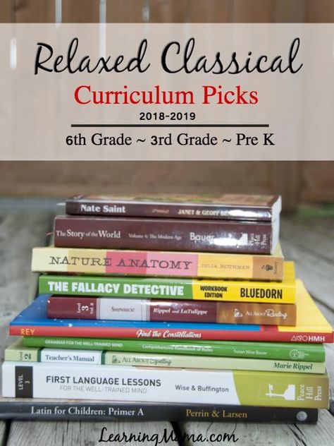 Our Relaxed Classical Homeschool Curriculum – 2018/2019 Picks! - Learning Mama Classical Education Curriculum, Classical Education Homeschool, Classical Homeschool Curriculum, Eclectic Homeschooling, Classical Homeschool, Relaxed Homeschooling, Homeschool Education, Classical Education, School Schedule