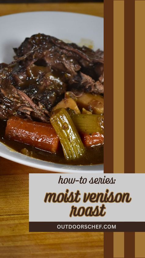 how to keep venison roast moist Brine For Venison Roast, Slow Cooker Deer Roast, Deer Roast Dutch Oven, Best Venison Roast Crockpot, How To Cook A Venison Roast, Venison Round Roast Recipes, Venison Top Round Recipes, Venison Sirloin Tip Roast, Cooking Deer Meat