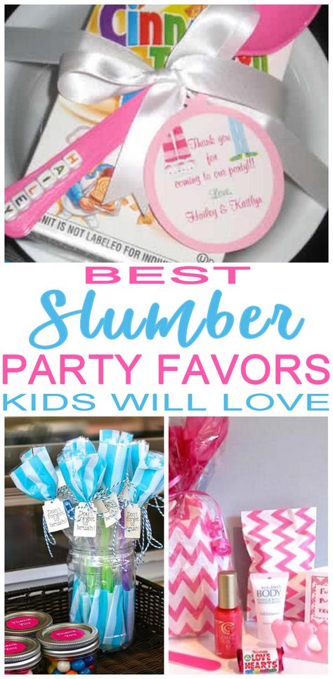 Slumber Party Favors! Easy and fun party favor ideas for a slumber party theme. DIY ideas, party favor bags, goodie bags and more. Boys and girls will love any of these birthday party favors. Slumber Party Favors, Party Favor Ideas, Birthday Goodie Bags, Girl Sleepover, Party Themes For Boys, Birthday Gifts For Teens, Kids Party Themes, Favor Ideas, Birthday Themes