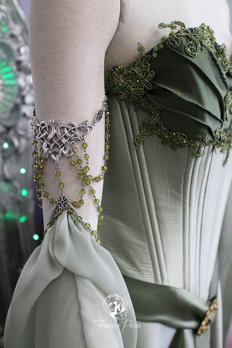 Gallery — Firefly Path Enchanted Forest Wedding Dress, Firefly Path, Elven Wedding Dress, Bridal Sleeves, Elven Wedding, Lotr Wedding, Wedding Rings Silver, Elven Princess, Elven Dress