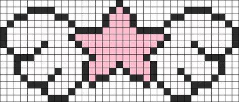 Kawaii Pixel Art Grid, Pixel Art Coeur, Star Perler, Pixel Grid, Modele Pixel Art, Kandi Cuffs, Graph Crochet, Easy Pixel Art, Pixel Art Templates