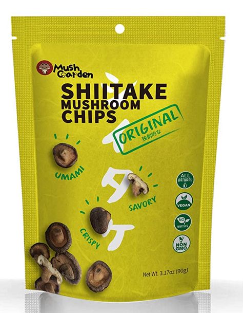 Amazon.com: Mushgarden Shiitake Mushroom Chips Original Mushroom Chips, Wasabi Peas, International Snacks, Vegetable Chips, Veggie Snacks, Banana Chips, Savory Vegan, Low Calorie Snacks, Better Homes And Garden