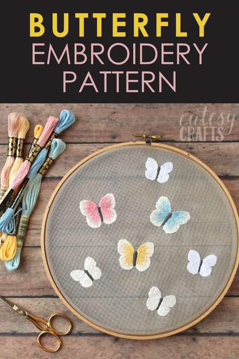 Cool modern butterfly embroidery on mesh Butterfly Embroidery Pattern, Free Hand Embroidery Patterns, Butterfly Ideas, Free Hand Embroidery, Portrait Embroidery, Embroidery Patchwork, Mesh Embroidery, Embroidery Lessons, Sewing Patchwork