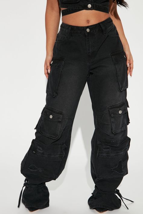 Black Cargos, Crop Denim Vest, Mulholland Drive, Plus Size Cargo Pants, Jeans Cargo, Sweater Jumpsuit, Black Cargo, Cargo Jeans, Cropped Denim