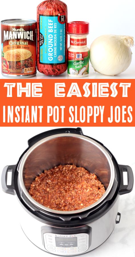 Easy Instant Pot Dinner Recipes! Sloppy Joes with just 5 ingredients will be the EASIEST thing you'll make all week! Plus, the whole family will love it! Go grab the recipe and give it a try! Instapot Sloppy Joe Recipe, Instapot Sloppy Joe, Insta Pot Sloppy Joes Easy, Instant Pot Sloppy Joe Recipes, Sloppy Joe Instant Pot, Instant Pot Summer Meals, Summer Instapot Recipes, Summer Instant Pot Recipes, Instant Pot Sloppy Joes