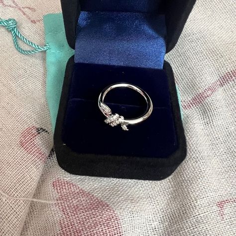 Tiffany Co Sterling Silver Diamond Love Knot Twisted Ring Tiffany And Co Knot Ring, Tiffany Knot, Twisted Ring, Twist Ring, Knot Ring, Tiffany Co Jewelry, Tiffany And Co, Love Knot, Silver Diamonds