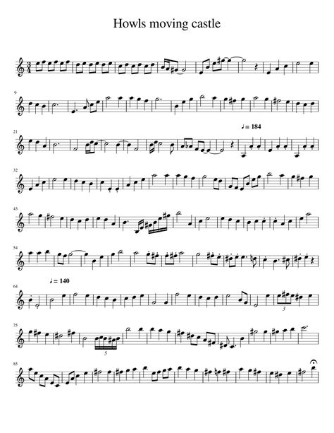 Howls moving castle Howls Moving Castle Music Sheet, Howls Moving Castle Viola Sheet Music, Clarinet Sheet Music Aesthetic, Howls Moving Castle Flute Sheet Music, Bass Clef Music Sheets, Pretty Flute Sheet Music, Howls Moving Castle Violin Sheet Music, Lyre Sheet Music, Songs For Violin