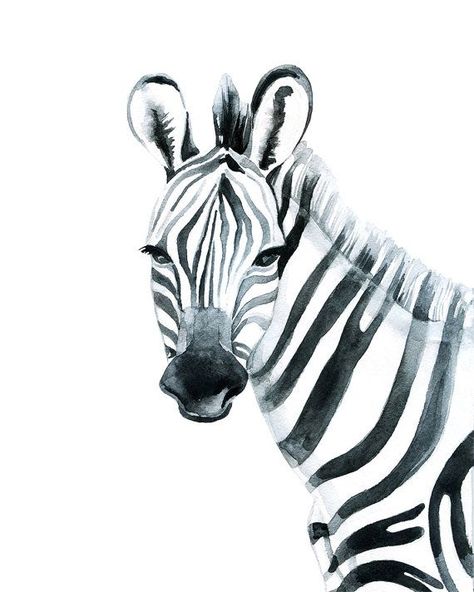 Watercolour Wall Art, Zebra Canvas, Watercolour Wall, 수채화 그림, Watercolor Walls, Drawing Inspo, Watercolor Wall Art, Watercolor Animals, Zebras