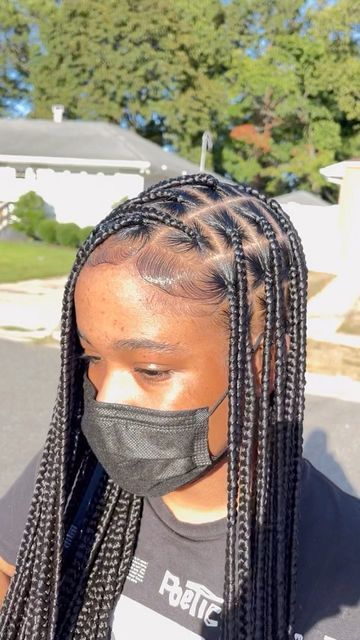 Knee Length Hairstyles, Knotless Braids Knee Length, Knee Length Knotless, Knee Length Hair, Braided Cornrow Hairstyles, Protective Hairstyles Braids, Girls Braids, Knotless Braids, Long Island Ny