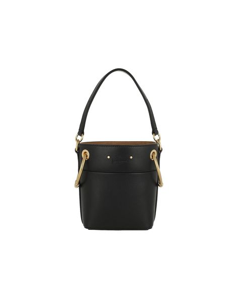 Mini Roy Bucket Bag Leather Black - Black - Chloe Shoulder bags Chloe Shoulder Bag, Bucket Purse, Purses For Women, Bucket Bags, Leather Bucket Bag, Online Sale, Fashion Store, Bucket Bag, Leather Bag