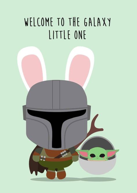 Postcard Welcome to the Galaxy Mandalorian and Baby Yoda. This New Baby Jedi Card is Star Wars Inspired, Welcome Baby Yoda to the Galaxy. - Etsy Yoda Card, Baby Jedi, Rabbit Collection, Birthday Postcards, Presents For Boyfriend, Funny Birthday Card, Star Wars Birthday, Star Wars Inspired, 90s Childhood