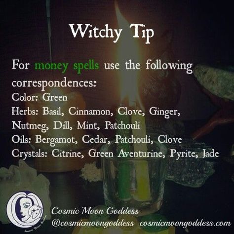 Visit the post for more. Tip Money, Powerful Money Spells, Money Spells That Work, Wiccan Witch, Eclectic Witch, Magick Spells, Witchcraft Spell Books, Witch Spell, Herbal Magic