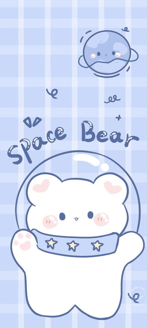 Blue Cartoon Character, Space Bear, Blue Butterfly Wallpaper, Wallpaper Iphone Lucu, Blue Drawings, Desain Quilling, Cute Blue Wallpaper, Images Kawaii, Iphone Wallpaper Kawaii