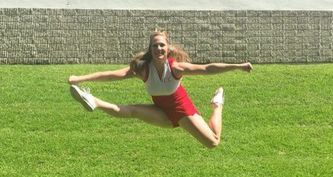 Herkey Cheerleading Jump Cheerleading Jump, Cheerleading Jumps, Skills List, Cheerleading Hair, Cheerleading Stunt, Cheer Pics, Cheerleading Hairstyles, Cheer Hair, List Of Skills