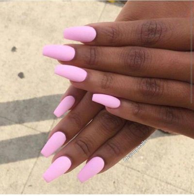 17 Nail Colors That Flatter Dark Skin - BellyitchBlog Nails On Brown Skin, Pink Nail Polish, Dark Nails, Summer Acrylic Nails, Pink Nail, Pink Acrylic Nails, Nail Polish Designs, Acrylic Nails Coffin, Nailed It