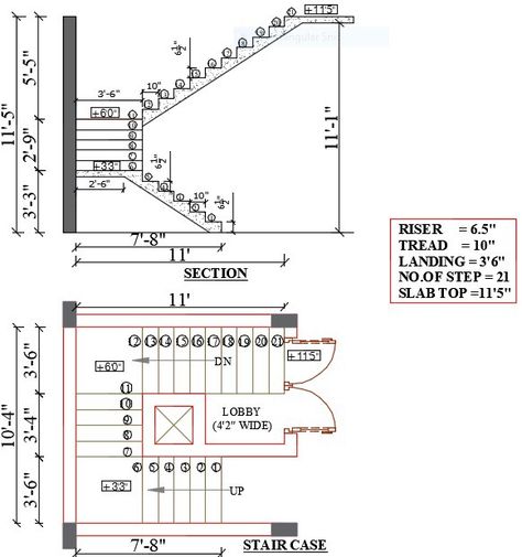 Staircase Layout Floor Plans, Staircase Plans Layout, Staircase Section Detail, Stairs Section, Design Of Staircase, Stair Detail Drawing, Stairs Floor Plan, U Shaped Staircase, Staircase Layout