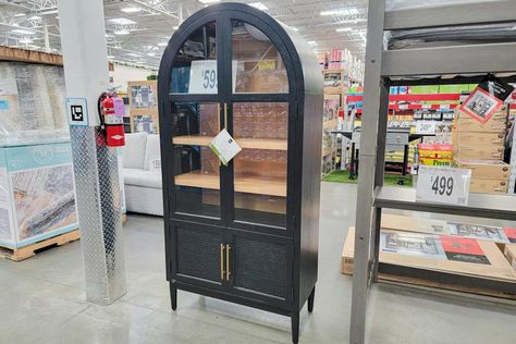 The Viral Anthropologie-Inspired Enzo Bookcase Is Back at Sam's Club Enzo Bookcase, Anthropologie Inspired, Store Hacks, Bookcase Decor, Tempered Glass Door, The Krazy Coupon Lady, Members Mark, Krazy Coupon Lady, Sams Club