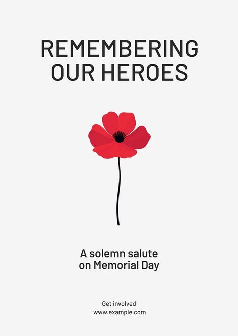 Memorial day poster template | premium image by rawpixel.com / Chamaiporn Siriboon Poppy Anemone, Memorial Poster, Poster Template, Anemone, Memorial Day, Poppies, Blossom, Art Painting, Quick Saves