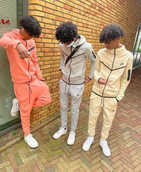 Cute Guys in Nike AF1s Nike Tech Drip, Nike Tracksuit Men, Nike Tech Fleece Outfit Men, Nike Suit, Nike Tech Tracksuit, Ensemble Nike, Estilo Nike, Tech Outfit, Drip Fits