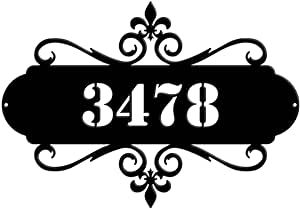 Personalized Metal Sign Custom House Address Numbers Plaque for Housewarming Monogram Signs for Apartment Home Outdoor Street Outdoor Wall Decor Black (12") Personalized Metal Signs, Address Numbers, Monogram Signs, Custom House, Decor Black, House Address, Outdoor Wall Decor, Home Outdoor, Yard Signs