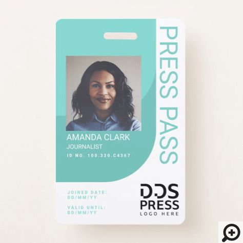 Press Card Design, Employee Card Design, Name Card Design Ideas, Company Id Card Design, Event Badge Design, Event Badges, Identity Card Design, Employee Id Card, Pass Photo