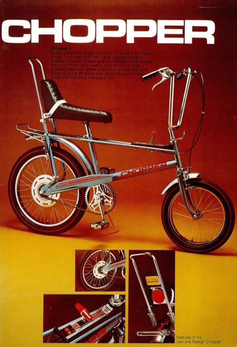 Ad photo for the chopper bike in the 1970's. H2 Motorcycle, Delivery Bike, Sepeda Bmx, Vintage Toys 1970s, Bike Commute, Raleigh Chopper, Raleigh Bikes, Adventure Goals, Sepeda Retro