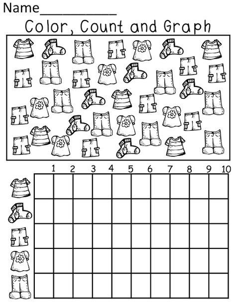 clothes graph worksheet Summer Review Packet, Summer Review, Graphing Worksheets, Worksheets For Preschool, Homeschool Math, 1st Grade Math, First Grade Math, Math Worksheet, Preschool Math