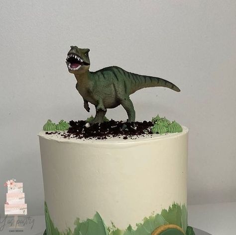 Dinosaur Cakes, Buttercream Cakes, Dinosaur Cake, Dino Birthday, April 7, Buttercream Cake, Layer Cake, Cake Ideas, Cake Designs