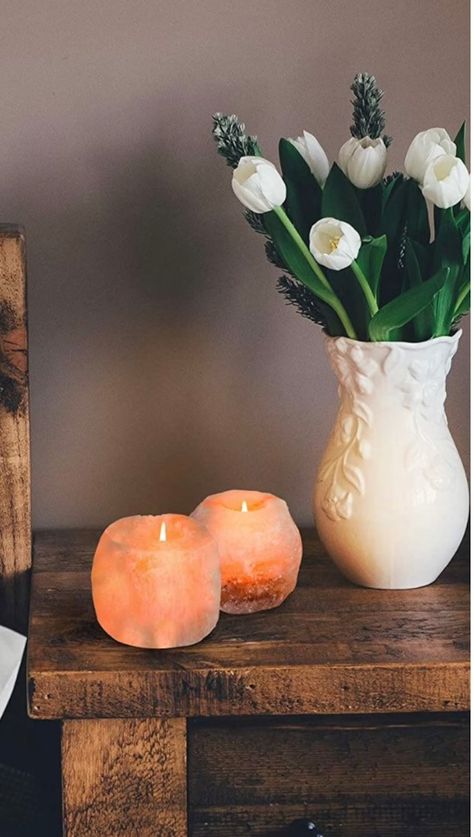 Himalayan Salt Room, Himalayan Salt Candle Holder, Himalayan Salt Candle, Salt Candle Holder, Spiritual Room, Salt Candle, Salt Room, Business Board, Salt Lamps